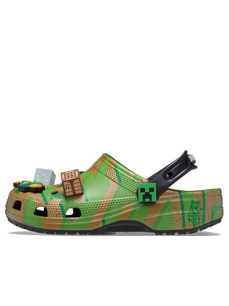 Сандалии Crocs Mincraft Classic Clog Zoccoli — изображение 1 из 6, зеленый