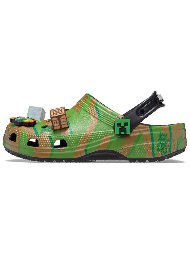 Сандалии Crocs Mincraft Classic Clog Zoccoli — изображение 2 из 6, зеленый