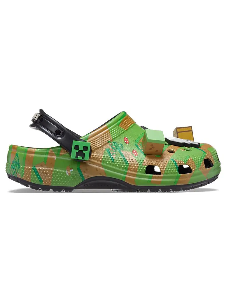 Сандалии Crocs Mincraft Classic Clog Zoccoli — изображение 3 из 6, зеленый