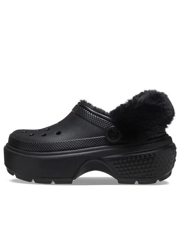 Сандалии stomp lined clogs 'black' Crocs — изображение 1 из 4, черный