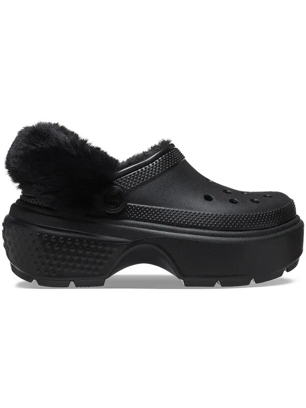 Сандалии stomp lined clogs 'black' Crocs — изображение 3 из 4, черный