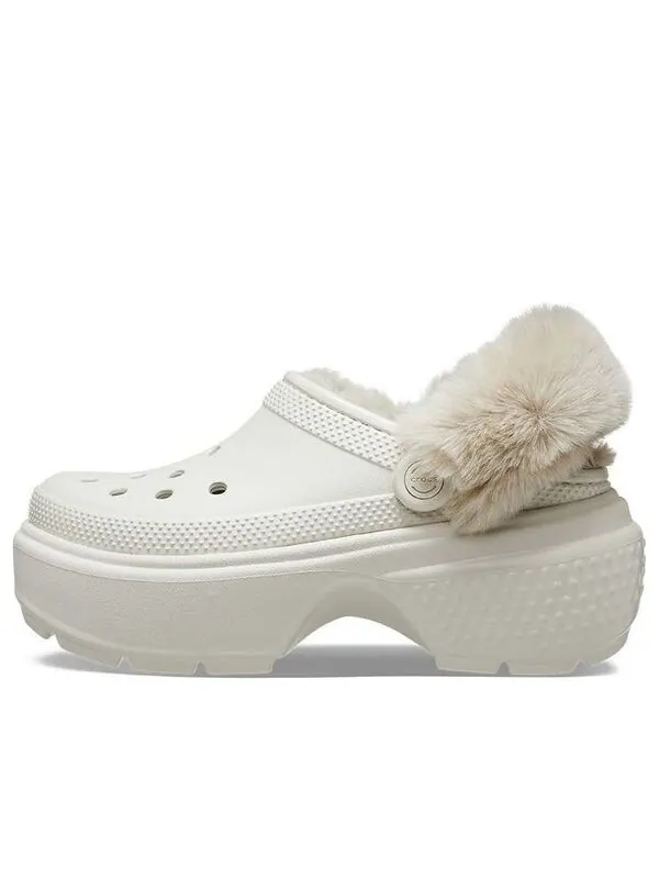 Сандалии stomp lined clogs 'white' Crocs — изображение 1 из 4, белый