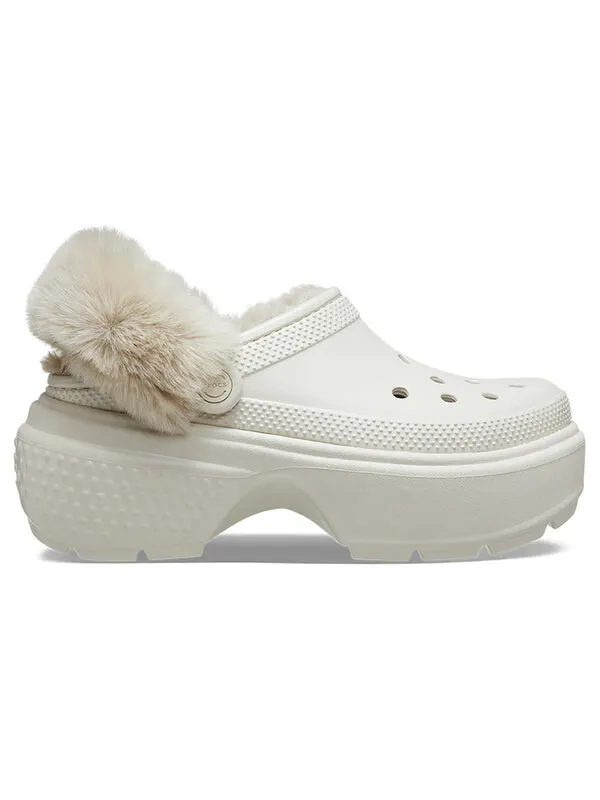 Сандалии stomp lined clogs 'white' Crocs — изображение 3 из 4, белый
