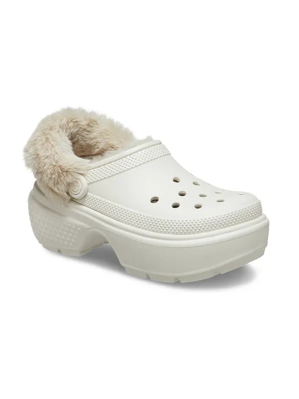 Сандалии stomp lined clogs 'white' Crocs — изображение 4 из 4, белый