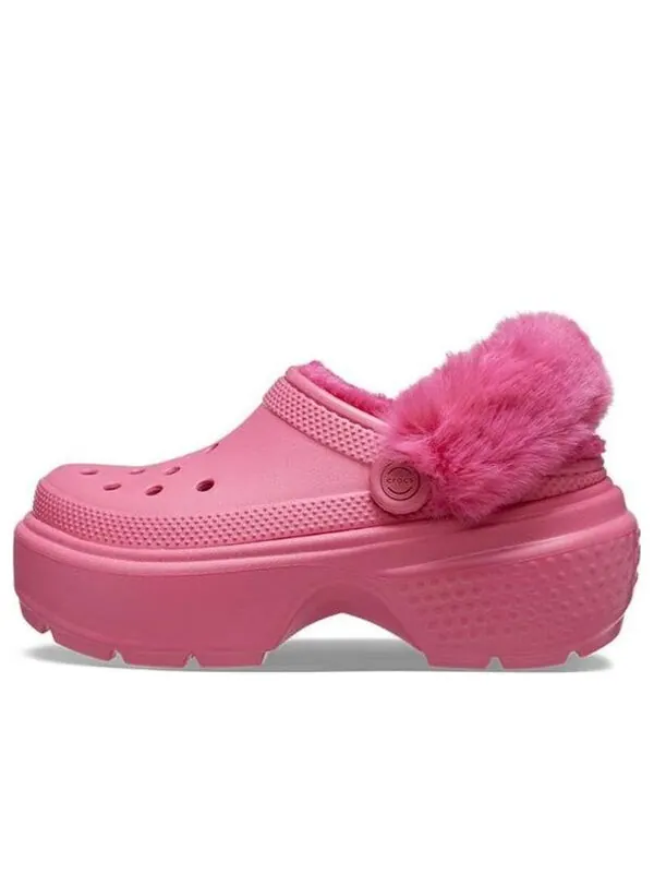 Сандалии stomp lined clog 'hyper pink' Crocs — изображение 1 из 4, розовый