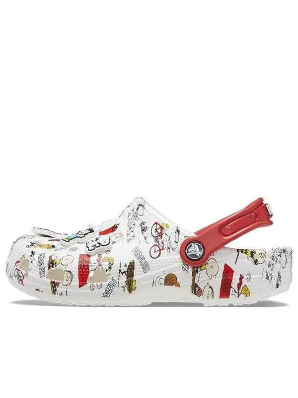 Сандалии x peanuts classic clog 'allover print' Crocs — изображение 1 из 4, белый/мульти