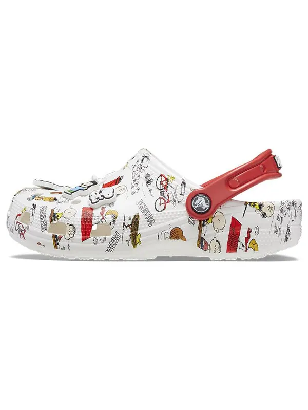 Сандалии x peanuts classic clog 'allover print' Crocs — изображение 2 из 4, белый/мульти
