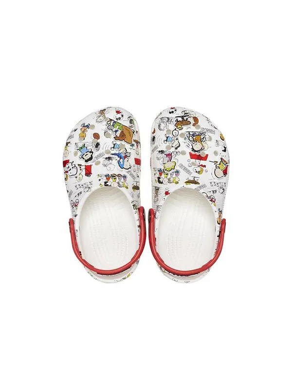 Сандалии x peanuts classic clog 'allover print' Crocs — изображение 3 из 4, белый/мульти