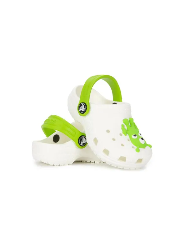 Кроссовки classic glow alien clog 'white green' Crocs — изображение 2 из 4, белый/зеленый
