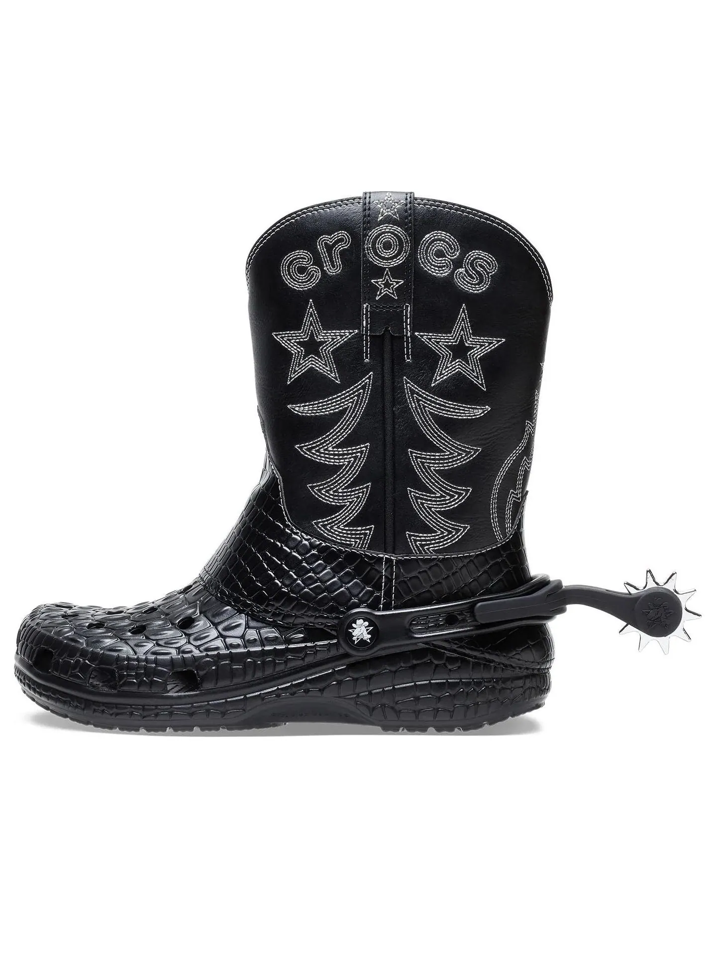 Кроссовки Crocs Classic Cowboy Boot 'Black' — изображение 1 из 3, черный