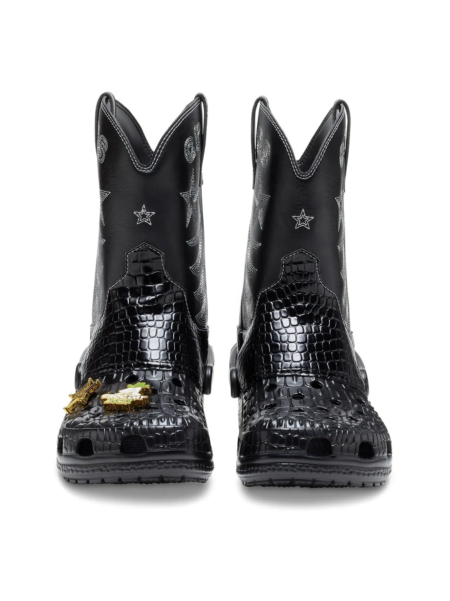 Кроссовки Crocs Classic Cowboy Boot 'Black' — изображение 3 из 3, черный