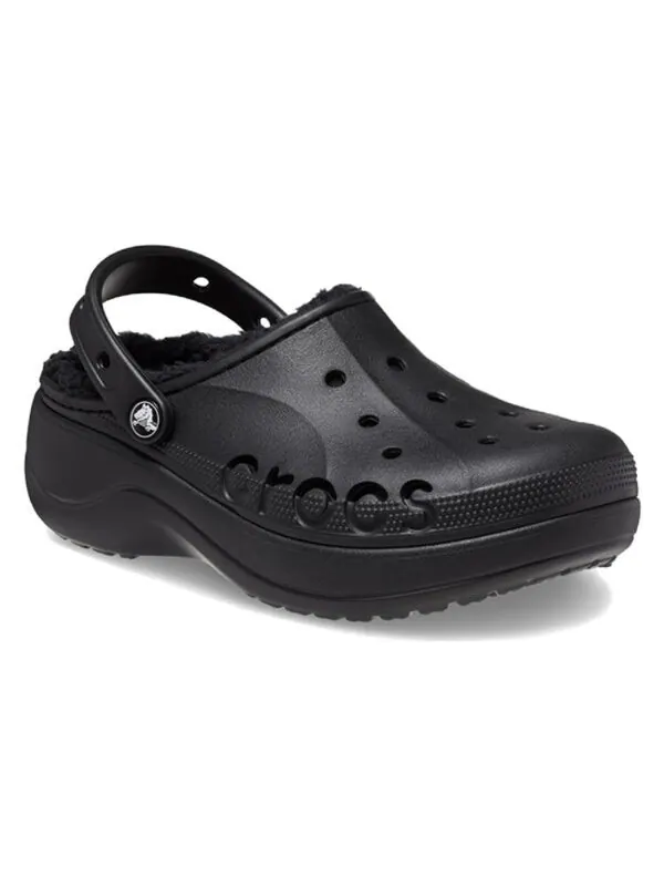 Кроссовки baya platform lined clog sandals 'black' Crocs — изображение 3 из 4, черный