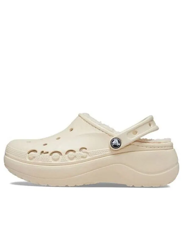 Кроссовки baya platform lined clog 'beige' Crocs — изображение 1 из 4, бежевый