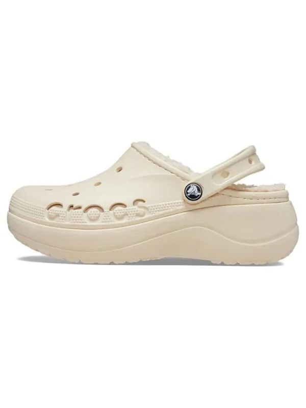Кроссовки baya platform lined clog 'beige' Crocs — изображение 2 из 4, бежевый