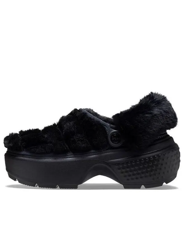 Кроссовки stomp quilted clogs 'black' Crocs — изображение 1 из 4, черный