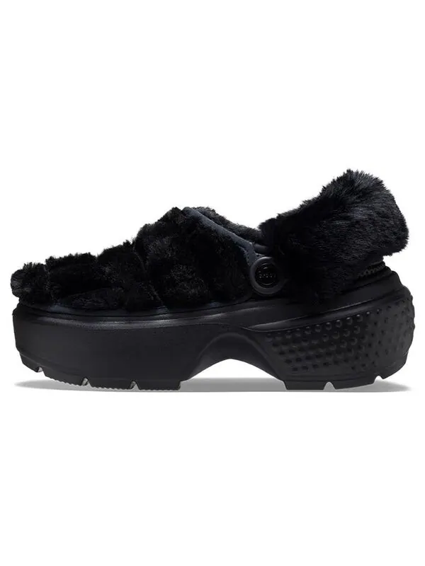 Кроссовки stomp quilted clogs 'black' Crocs — изображение 2 из 4, черный