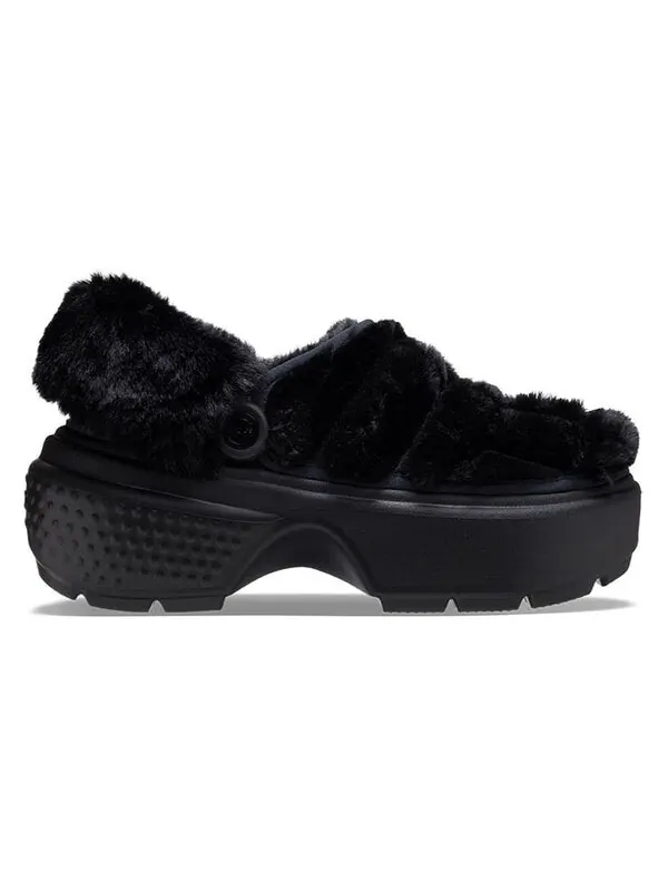 Кроссовки stomp quilted clogs 'black' Crocs — изображение 3 из 4, черный