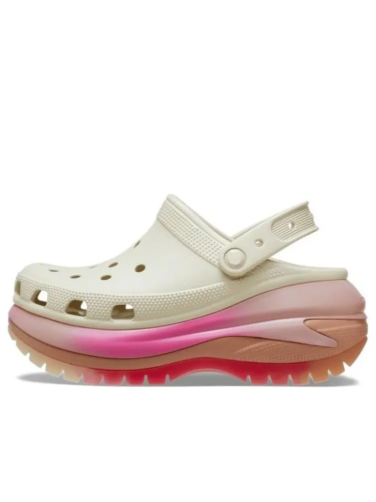 Кроссовки Crocs Mega Crush Color Dip Clog 'White Pink' — изображение 1 из 4, белый
