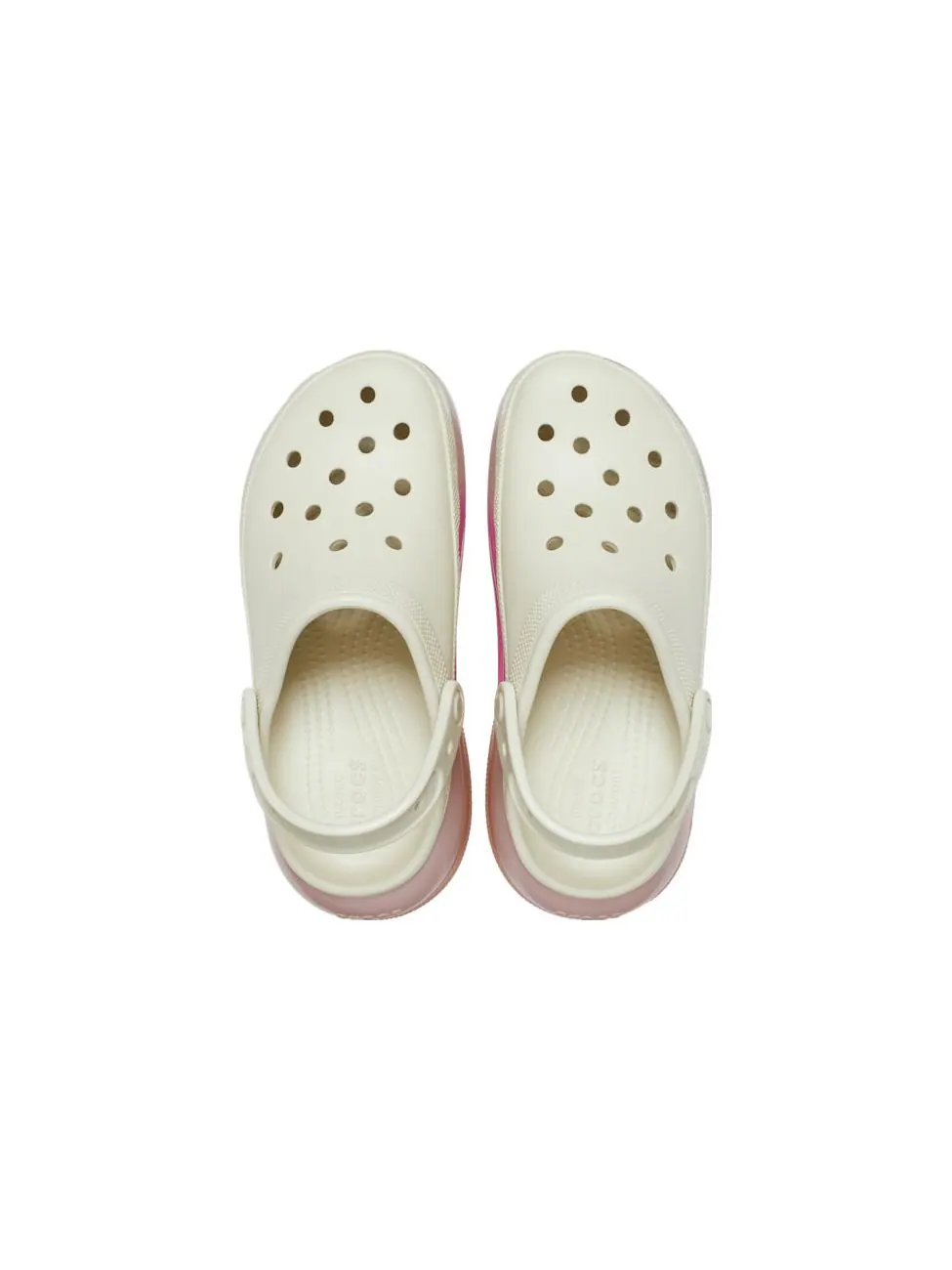 Кроссовки Crocs Mega Crush Color Dip Clog 'White Pink' — изображение 3 из 4, белый