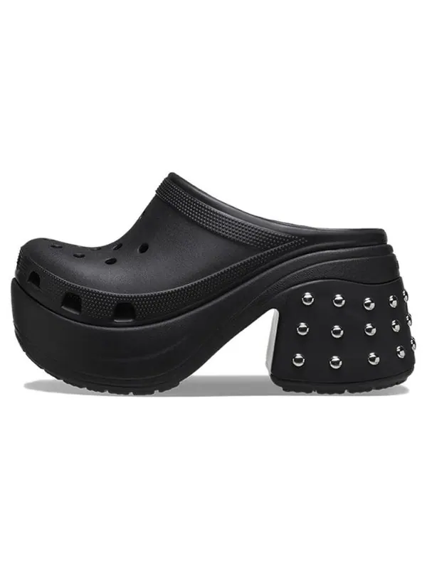 Кроссовки siren studded clogs 'black' Crocs — изображение 2 из 4, черный