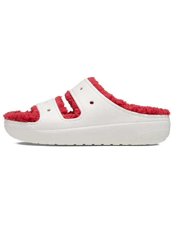 Сандалии classic cozzzy holiday sweater sandal 'white red' Crocs — изображение 2 из 4, белый/красный