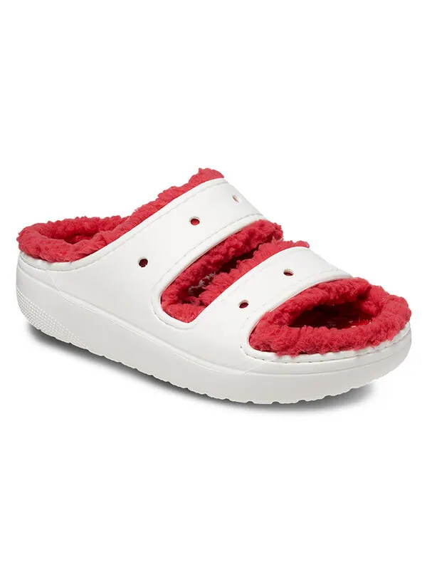 Сандалии classic cozzzy holiday sweater sandal 'white red' Crocs — изображение 4 из 4, белый/красный