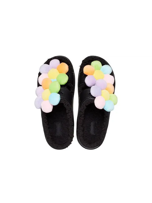 Тапочки classic cozy daisy clogs 'black multi' Crocs — изображение 4 из 4, черный/мульти