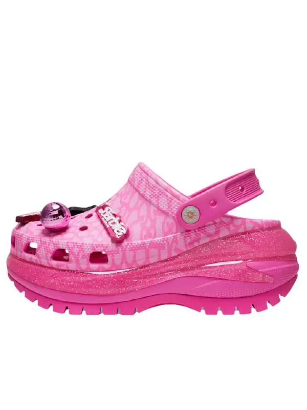 Сандалии classic mega crush clog 'barbie the movie electric pink' Crocs — изображение 1 из 2, розовый