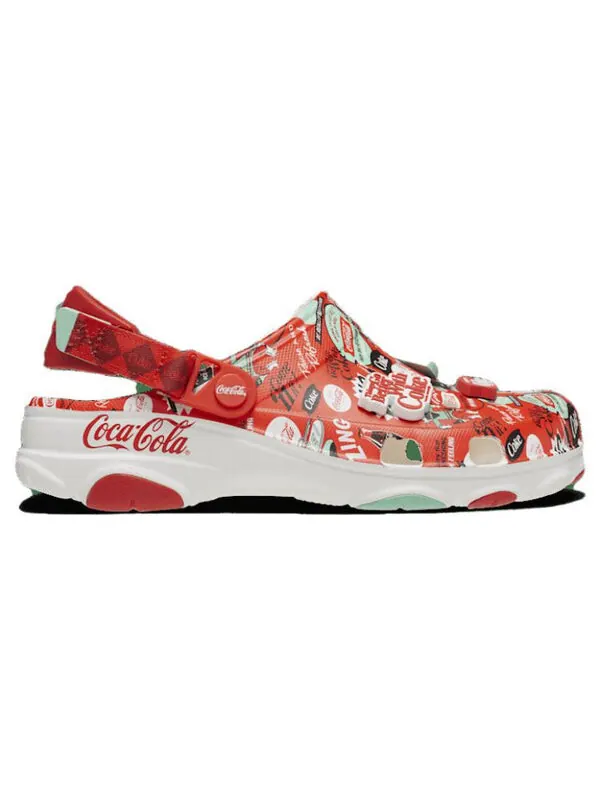 Кроссовки all-terrain clogs 'coca cola red' Crocs — изображение 2 из 4, красный/белый