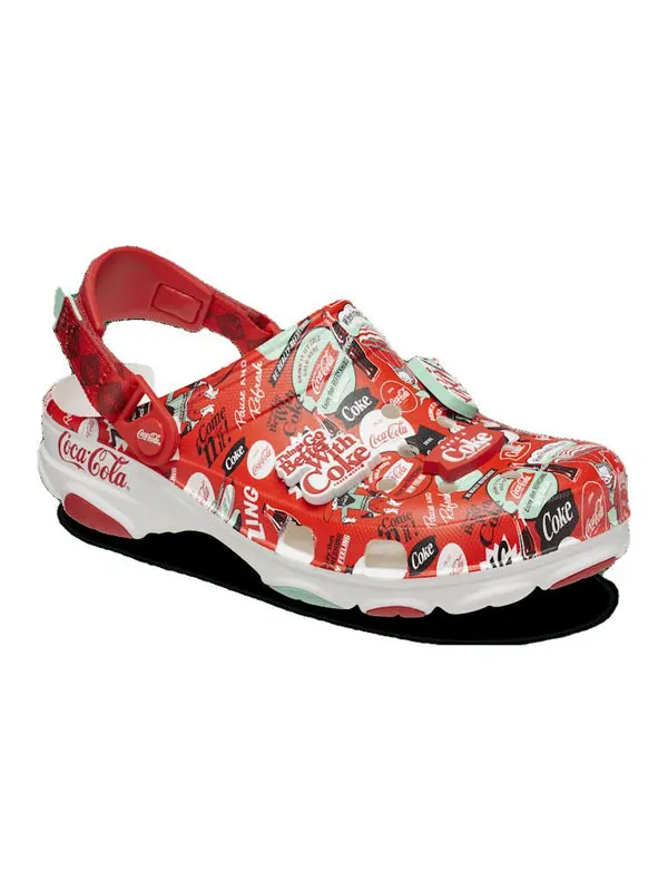 Кроссовки all-terrain clogs 'coca cola red' Crocs — изображение 3 из 4, красный/белый