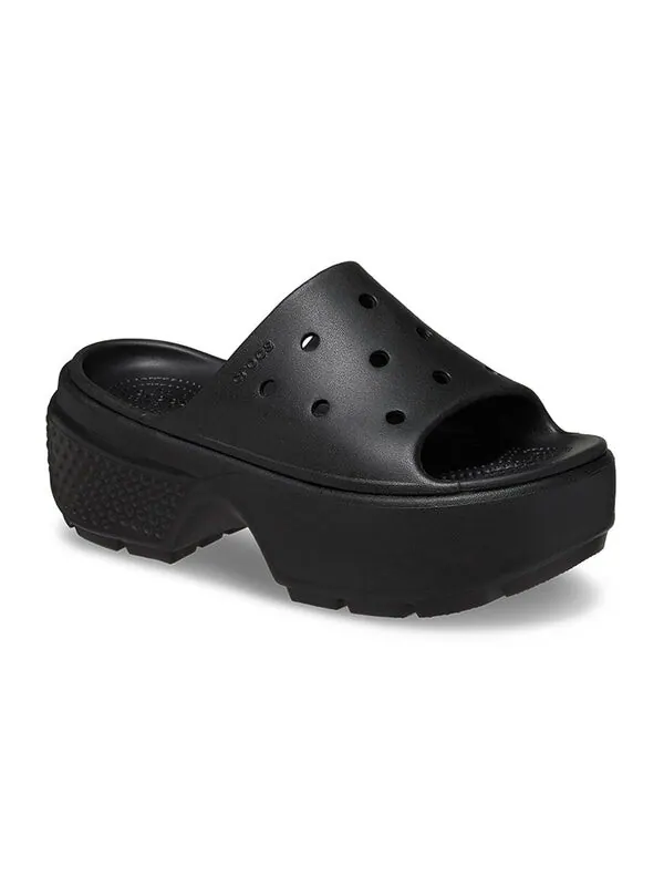 Тапочки stomp slides 'black' Crocs — изображение 3 из 4, черный