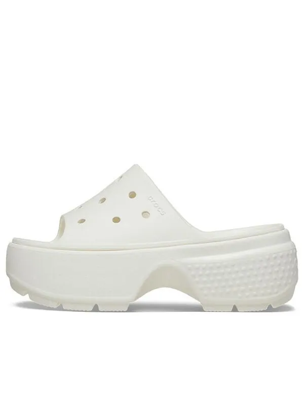 Тапочки stomp slides 'white' Crocs — изображение 1 из 4, белый