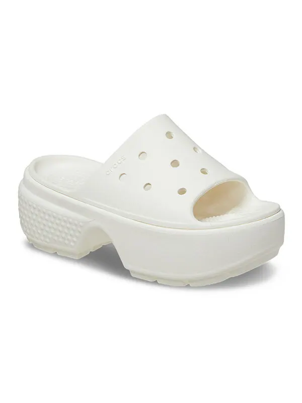 Тапочки stomp slides 'white' Crocs — изображение 3 из 4, белый