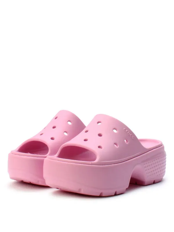 Тапочки stomp slides 'pink' Crocs — изображение 2 из 4, розовый
