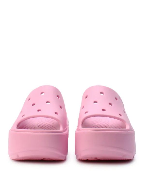 Тапочки stomp slides 'pink' Crocs — изображение 3 из 4, розовый
