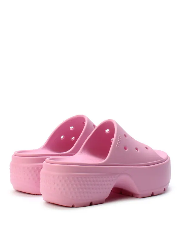 Тапочки stomp slides 'pink' Crocs — изображение 4 из 4, розовый