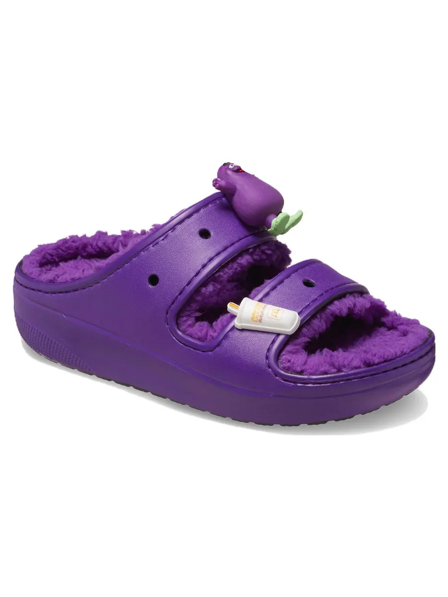 Сандалии Crocs Classic Cozzzy Sandal 'McDonald's Grimace' — изображение 4 из 8, фиолетовый