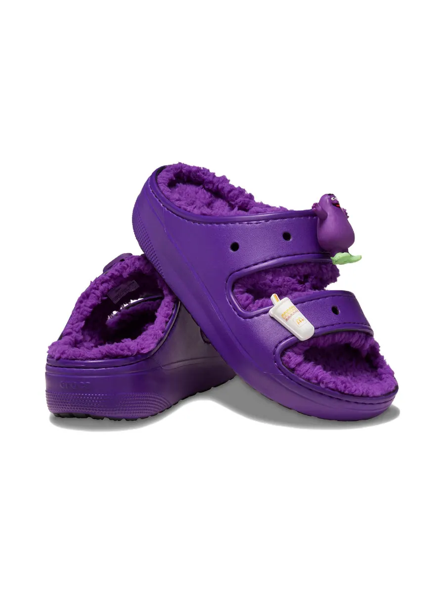 Сандалии Crocs Classic Cozzzy Sandal 'McDonald's Grimace' — изображение 5 из 8, фиолетовый