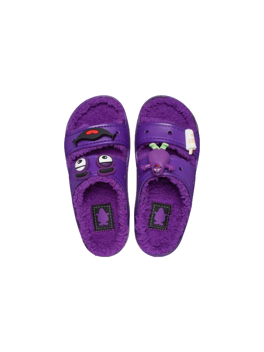 Сандалии Crocs Classic Cozzzy Sandal 'McDonald's Grimace' — изображение 6 из 8, фиолетовый