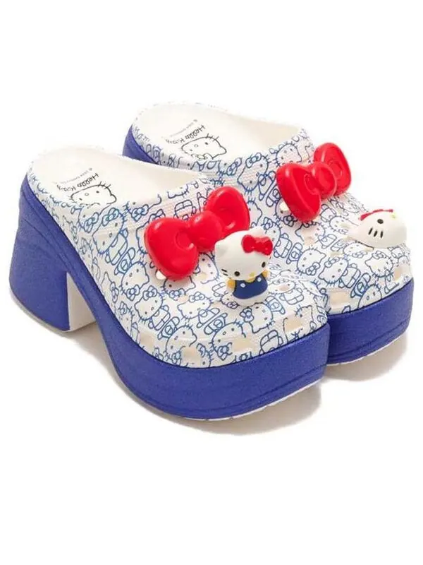 Кроссовки hello kitty siren clogs 'white blue' Crocs — изображение 3 из 4, белый/синий/красный