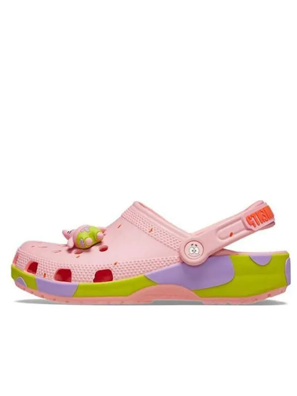 Сандалии x spongebob squarepants classic clog 'patrick' Crocs — изображение 1 из 4, розовый/зеленый