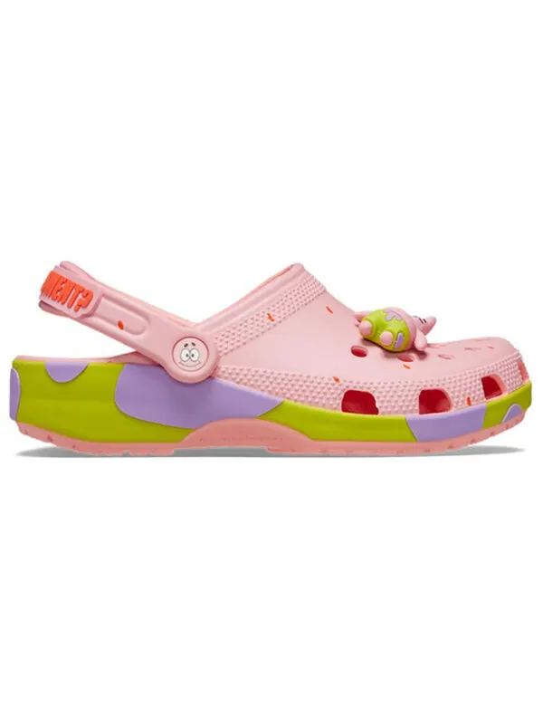 Сандалии x spongebob squarepants classic clog 'patrick' Crocs — изображение 2 из 4, розовый/зеленый