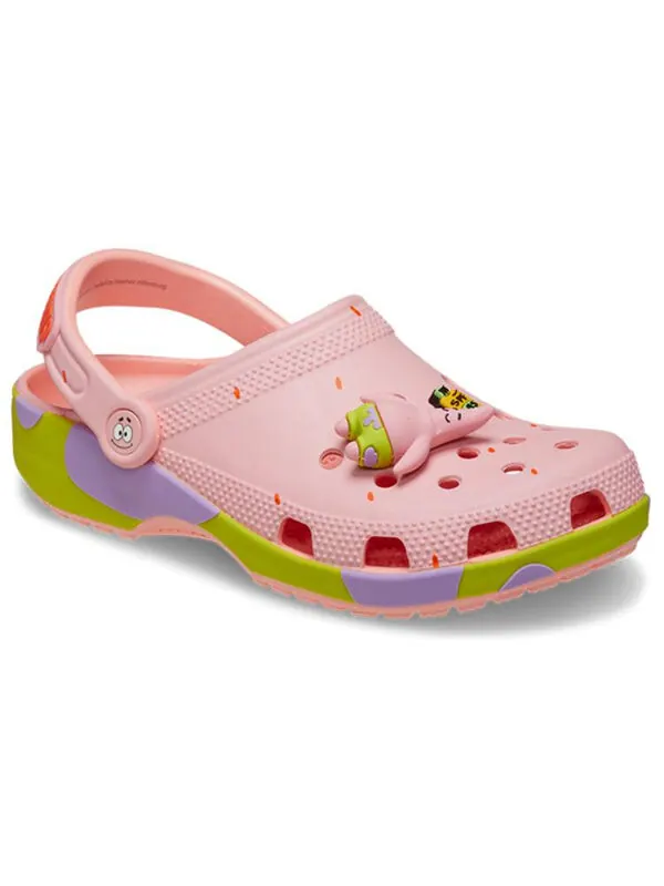 Сандалии x spongebob squarepants classic clog 'patrick' Crocs — изображение 3 из 4, розовый/зеленый