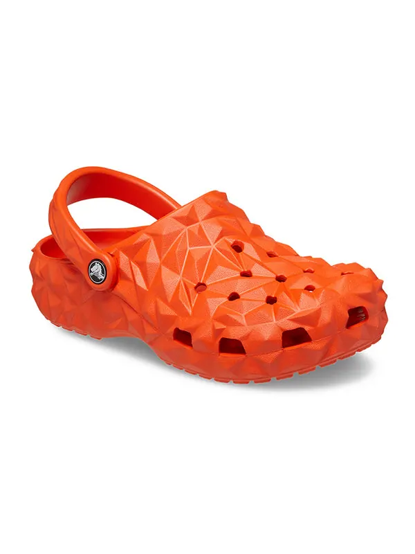 Кроссовки classic geometric clogs 'orange' Crocs — изображение 3 из 4, оранжевый