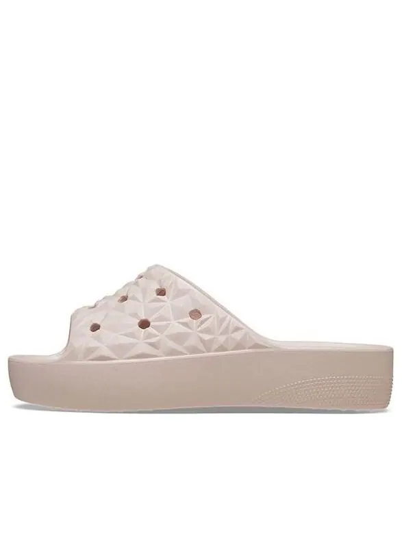 Тапочки classic platform slides 'pink' Crocs — изображение 1 из 4, розовый