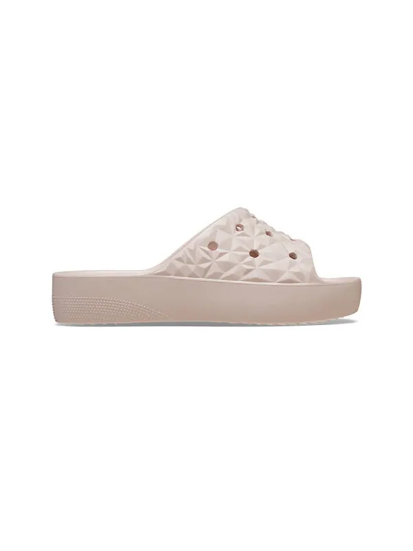 Тапочки classic platform slides 'pink' Crocs — изображение 2 из 4, розовый