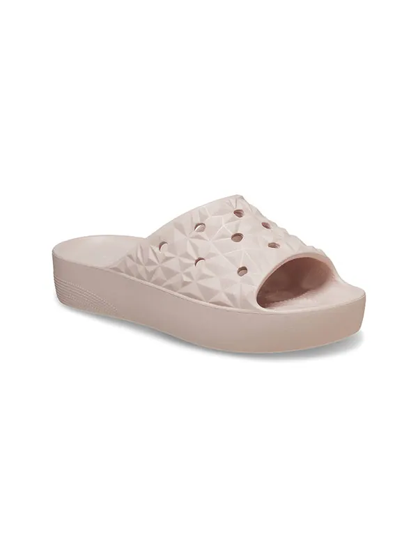 Тапочки classic platform slides 'pink' Crocs — изображение 3 из 4, розовый