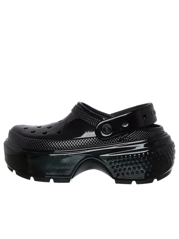 Кроссовки stomp high shine clog 'black' Crocs — изображение 1 из 3, черный