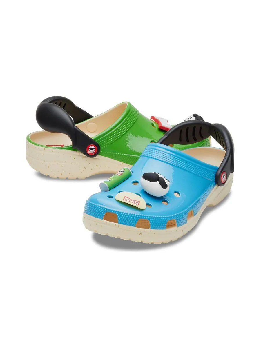 Сандалии Crocs x Pringles Classic Clog 'Blue Green' — изображение 4 из 7, синий