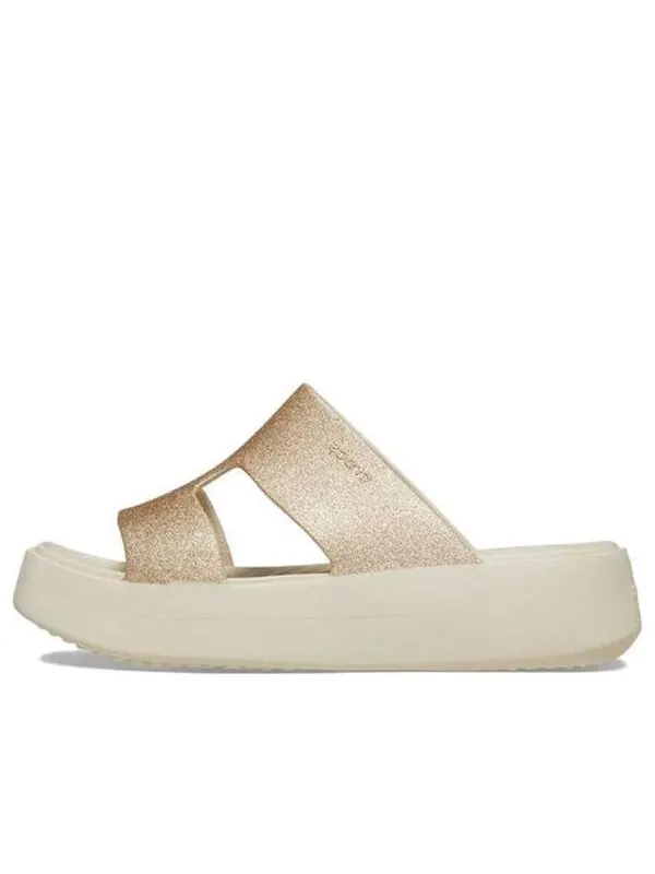 Сандалии getaway platform h-strap sandals 'white brown' Crocs — изображение 1 из 4, белый/коричневый